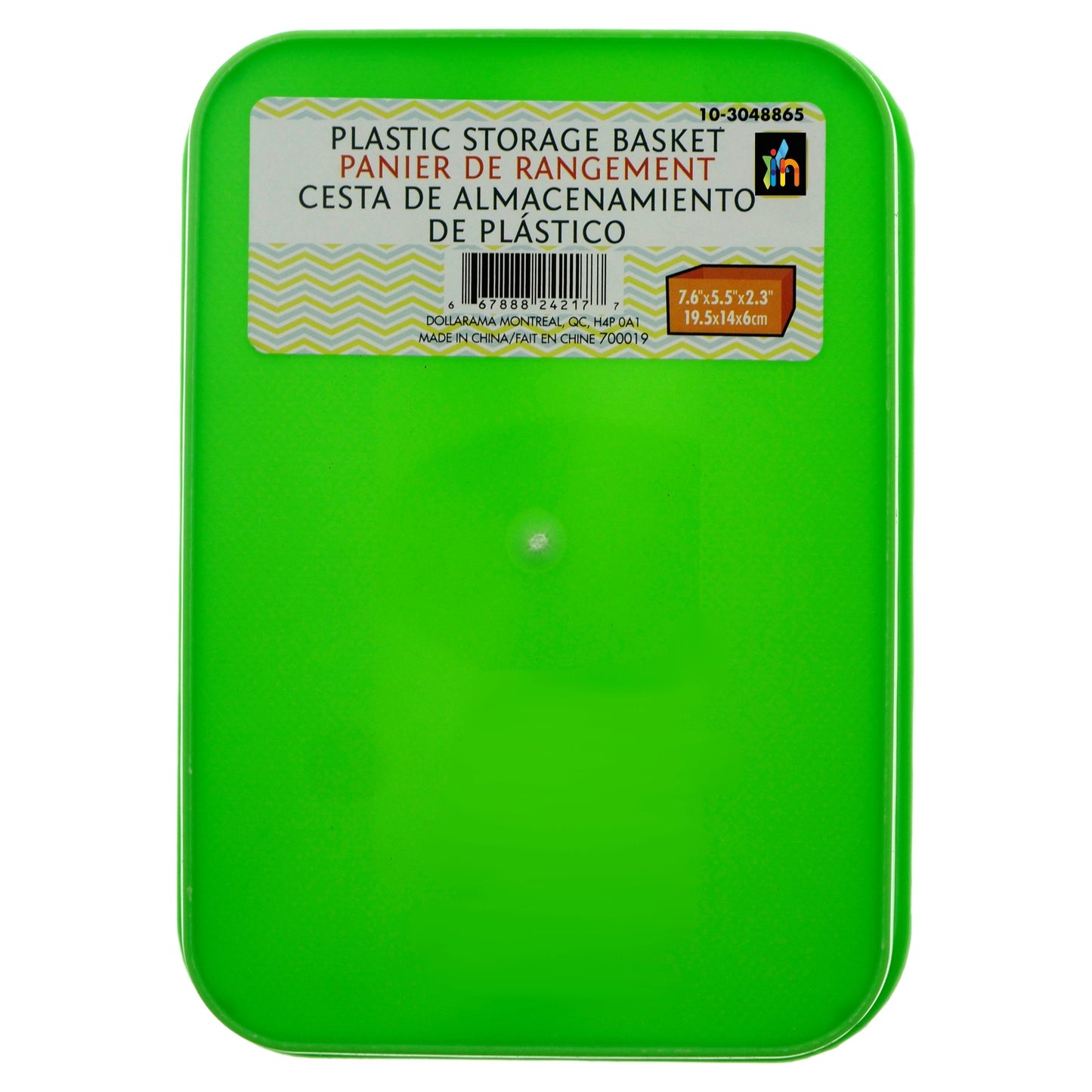 ORGANIZADORA Y DECORATIVA CESTA PLASTICA CON MANIJAS