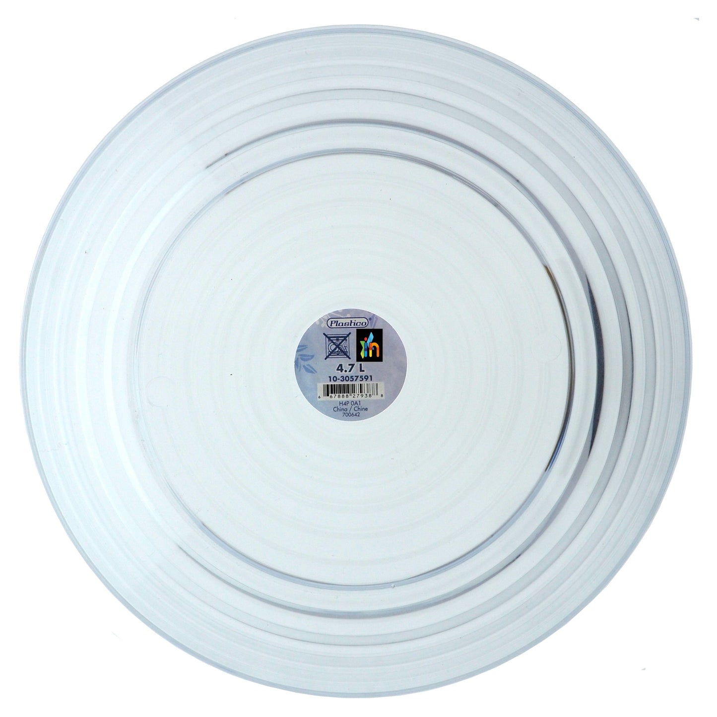 RECIPIENTE TRASPARENTE DECORATIVO EN PLASTICO PARA ALIMENTOS