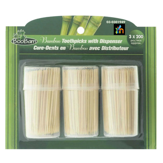 PALILLOS PARA DIENTES EN MADERA DE BAMBU CON DISPENSADOR