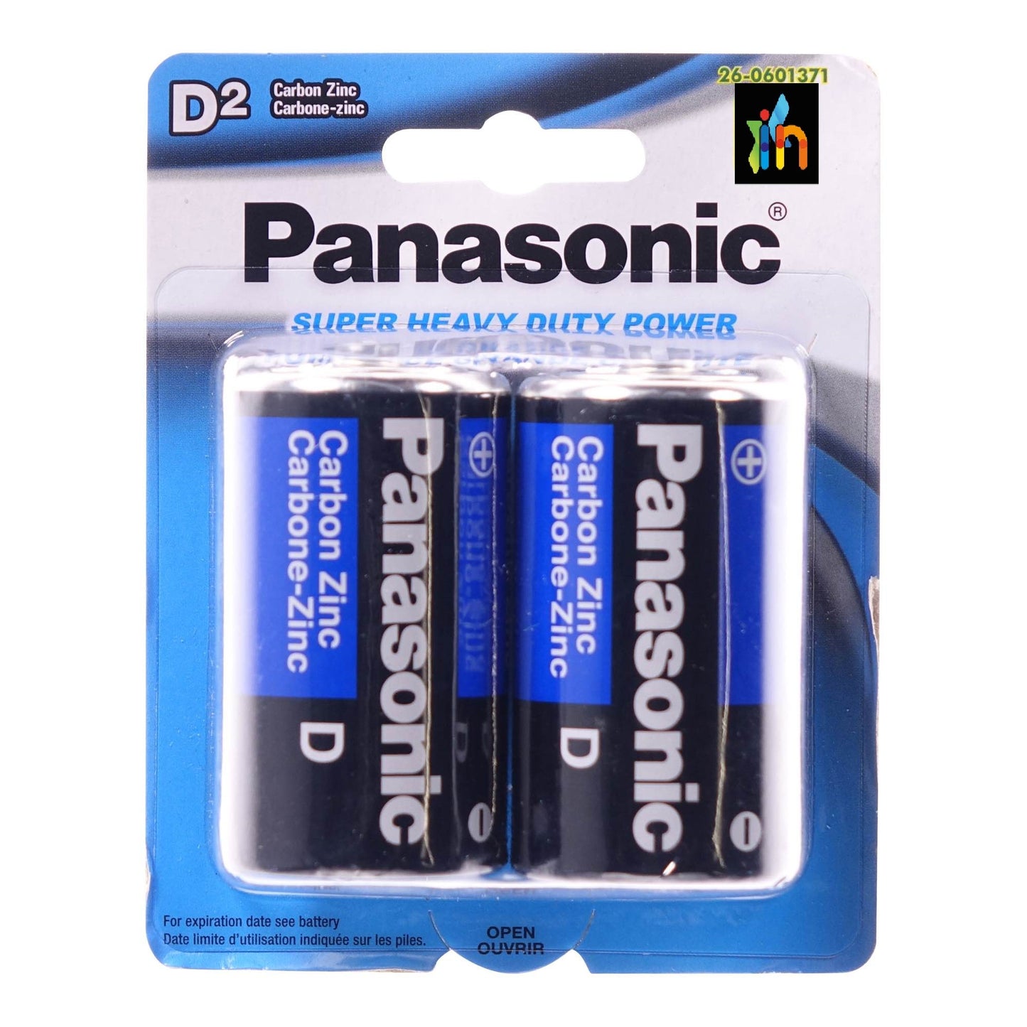 PILAS D2 CARBONO BATERIAS ZINC PANASONIC ORIGINAL