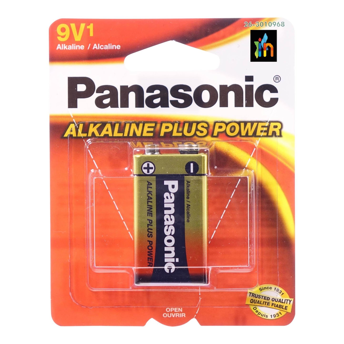 BATERIAS PANASONIC ORIGINAL POWER PLUS 9V1 ALCALINAS