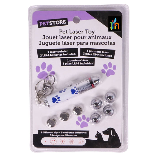 JUGUETE LASER PARA MASCOTAS LASER CON BATERIA Y ACCESORIOS