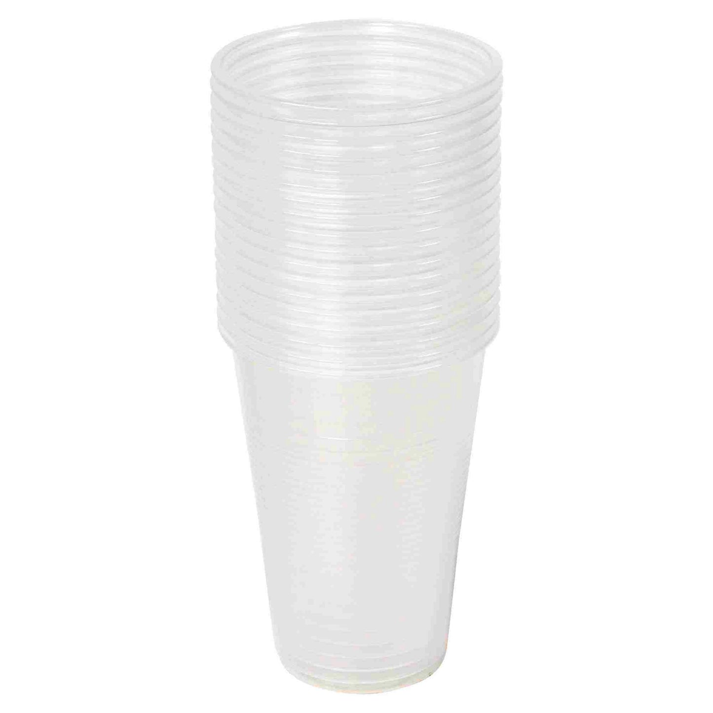 VASOS TRANSPARENTES RESISTENTE EN PLASTICO POR PAQUETE