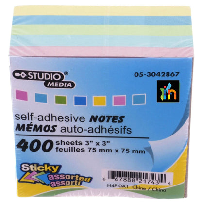 NOTAS DE COLORES ADHESIVAS PAPELERIA