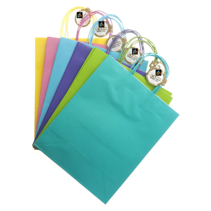 BOLSA PARA REGALOS EN PAPEL DE COLORES Y ASAS