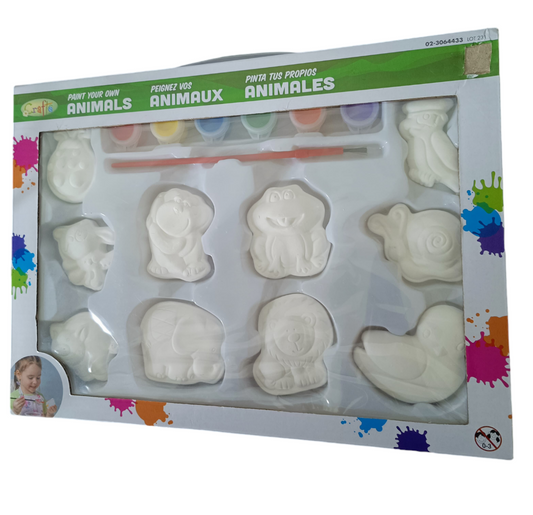 KIT DE FIGURAS PARA PINTAR INCLUYE PINTURA