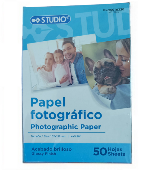 PAPEL FOTOGRAFICO ACABADO BRILLANTE 50 HOJAS