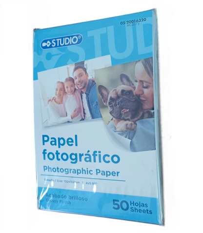 PAPEL FOTOGRAFICO ACABADO BRILLANTE 50 HOJAS